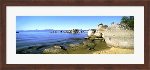 Framed Boulders at the Coast, Lake Tahoe, California Print