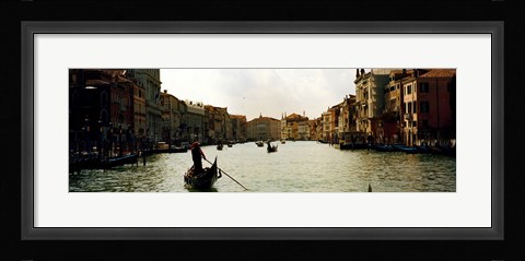 Framed Gondolas in the canal, Grand Canal, Venice, Veneto, Italy Print