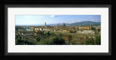 Framed Buildings in a city with Florence Cathedral in the background, San Niccolo, Florence, Tuscany, Italy Print