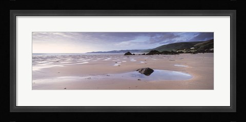 Framed Beach, Putsborough, North Devon, Devon, England Print