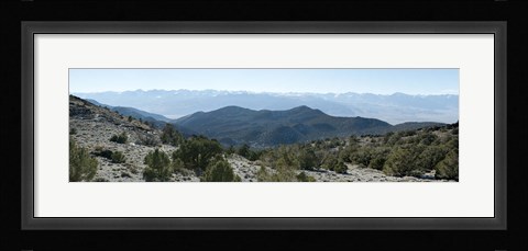 Framed Mountain range, White Mountains, Eastern Sierra, Bishop, Inyo County, California, USA Print