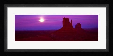 Framed Sunset in Monument Valley, Utah (red) Print