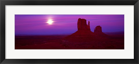 Framed Sunset in Monument Valley, Utah (red) Print
