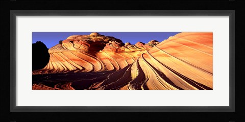 Framed Sandstone hills, The Wave, Coyote Buttes, Utah, USA Print