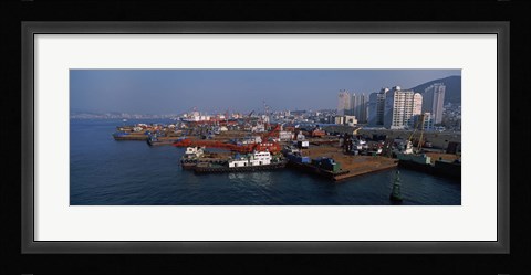 Framed Buildings at the waterfront, Busan, South Korea Print