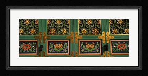 Framed Buddhist temple Paintings, Kayasan Mountains, Haeinsa Temple, Gyeongsang Province, South Korea Print