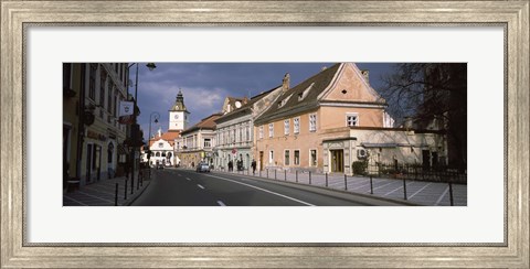 Framed Church in a city, Black Church, Brasov, Transylvania, Romania Print
