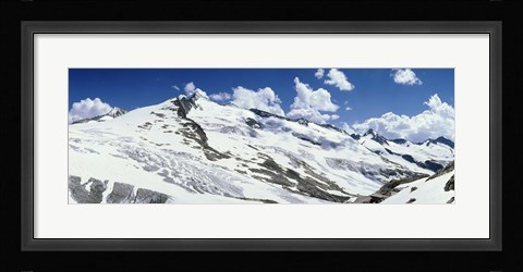 Framed Snowcapped mountains, Grossvenediger, Salzburg, Austria Print