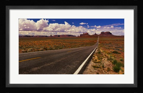 Framed Road passing through a valley, Monument Valley, San Juan County, Utah, USA Print