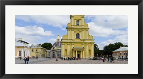Framed Facade of a cathedral, Peter and Paul Cathedral, Peter and Paul&#39;s Fortress, St. Petersburg, Russia Print