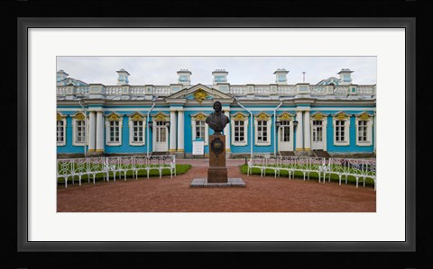 Framed Facade of a palace, Tsarskoe Selo, Catherine Palace, St. Petersburg, Russia Print