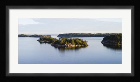Framed Small islands in the sea, Stockholm Archipelago, Sweden Print