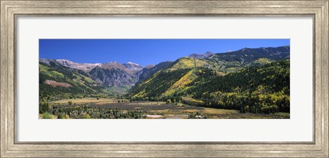 Framed Landscape with mountain range in the background, Telluride, San Miguel County, Colorado, USA Print