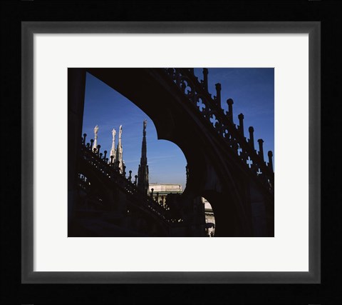 Framed Low angle view of a cathedral, Duomo Di Milano, Milan, Lombardy, Italy Print
