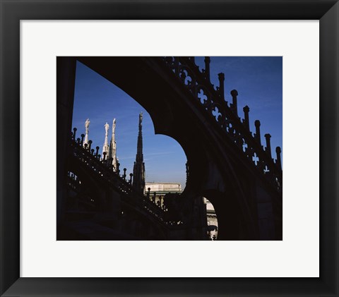 Framed Low angle view of a cathedral, Duomo Di Milano, Milan, Lombardy, Italy Print
