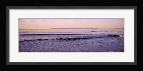 Framed Paddle-boarder in sea, Santa Rosa Island, Santa Rosa County, California, USA Print