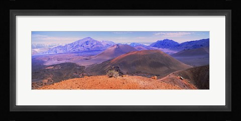 Framed Volcanic landscape, Maui, Hawaii Print
