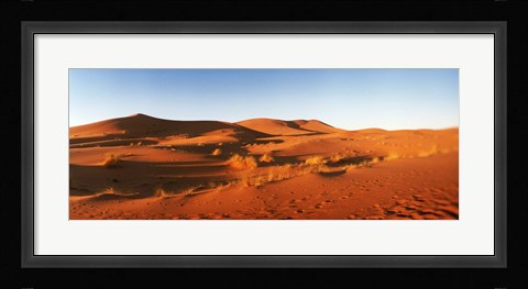 Framed Desert at sunrise, Sahara Desert, Morocco Print