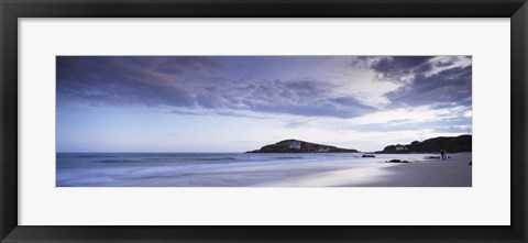 Framed Beach at dusk, Burgh Island, Bigbury-On-Sea, Devon, England Print