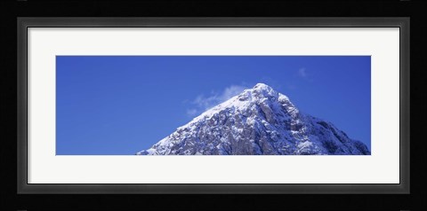 Framed Low angle view of a mountain, Buachaille Etive Mor, Rannoch Moor, Highlands Region, Scotland Print
