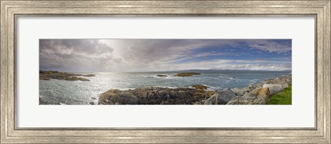 Framed Clouds over the sea, Towards Rum and Isle Of Skye, Mallaig, Highlands Region, Scotland Print