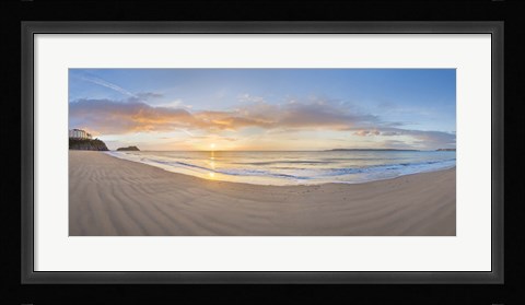 Framed Sunrise over the sea, Tenby, Pembrokeshire, Wales Print