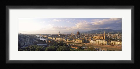 Framed Panoramic overview of Florence from Piazzale Michelangelo, Tuscany, Italy Print