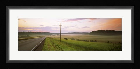 Framed Country road passing through a field, Finland Print