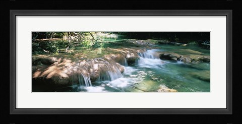 Framed River flowing in summer afternoon light, Siagnole River, Provence-Alpes-Cote d'Azur, France Print