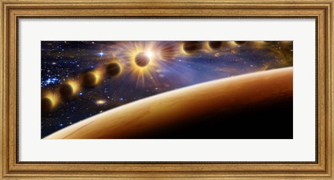 Framed Eclipse of the sun Print