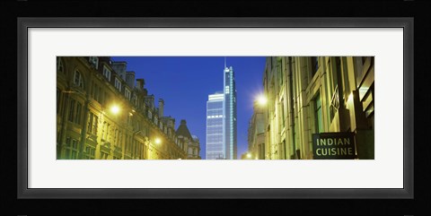 Framed Heron Tower from London Wall, City of London, London, England Print