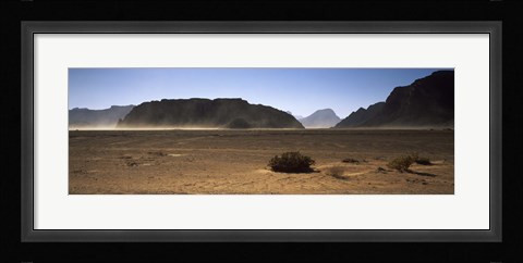 Framed Windswept desert, Wadi Rum, Jordan Print