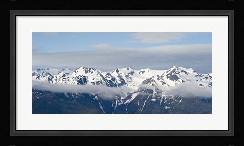 Framed Snow covered mountains, Hurricane Ridge, Olympic National Park, Washington State, USA Print