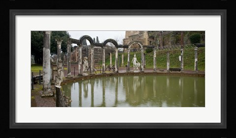 Framed Reflecting pool in Hadrian's Villa, Tivoli, Lazio, Italy Print