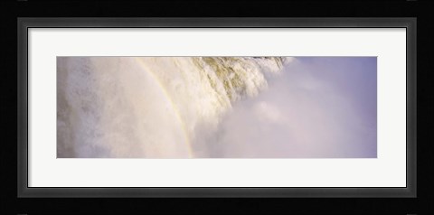 Framed Mist rising from Iguacu Falls, Brazil Print