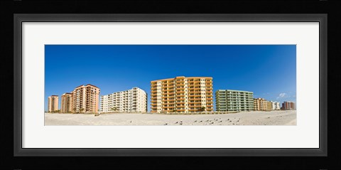 Framed Beachfront buildings on Gulf Of Mexico, Orange Beach, Baldwin County, Alabama, USA Print