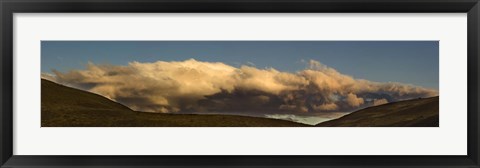Framed Clouds over a hill Print