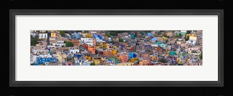 Framed High angle view of buildings in a city, Guanajuato, Mexico Print