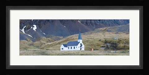 Framed Old whalers church, Grytviken, South Georgia Island Print