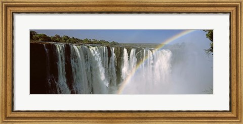 Framed Rainbow over Victoria Falls, Zimbabwe Print