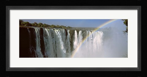 Framed Rainbow over Victoria Falls, Zimbabwe Print