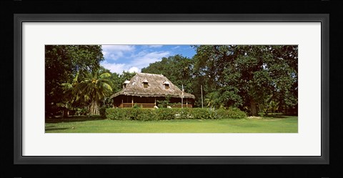 Framed Old Plantation house on L'Union Estate, La Digue Island, Seychelles Print