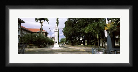 Framed Clock tower in a city, Victoria, Mahe Island, Seychelles Print