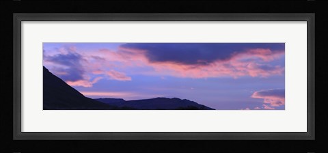 Framed Sunrise over mountains, Argentine Glaciers National Park, Patagonia, Argentina Print