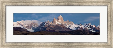 Framed Snowcapped mountains, Mt Fitzroy, Cerro Torre, Argentine Glaciers National Park, Patagonia, Argentina Print