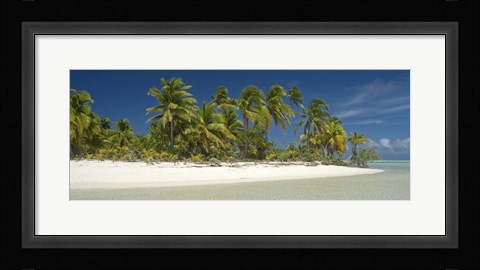 Framed Tapuaetai Motu, Aitutaki, Cook Islands Print