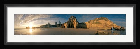 Framed Praia Da Rocha at sunset, Portimao, Algarve, Portugal Print