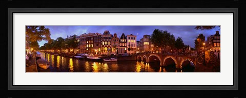 Framed Amsterdam at Dusk, Netherlands Print