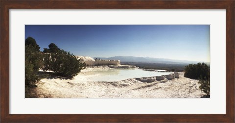 Framed Hot springs and Travertine Pool, Pamukkale, Turkey Print