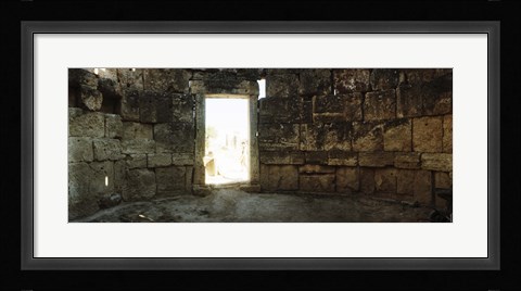 Framed Doorway in the Roman town ruins of Hierapolis at Pamukkale, Anatolia, Central Anatolia Region, Turkey Print